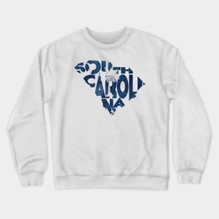 South Carolina Typo Map Crewneck Sweatshirt